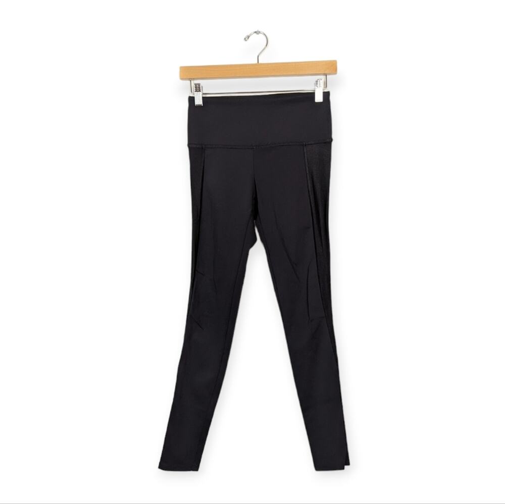 Noli Yoga Activewear Black Side Panel Mid Rise Leggings Size S